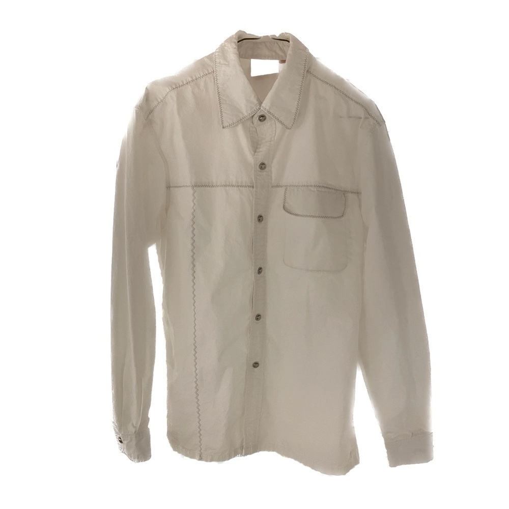 VERSACE dolm long sleeved button down shirt  white
